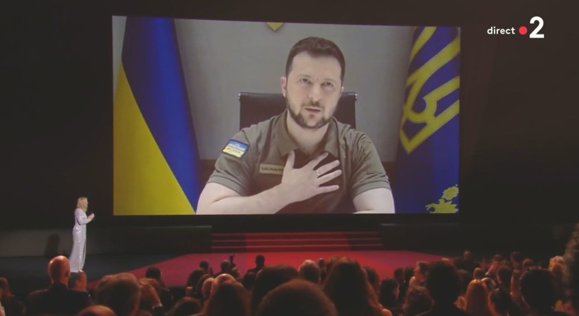 ვოლოდიმერ ზელენსკიმ კანის კინოფესტივალზე სტუმრებს მიმართა