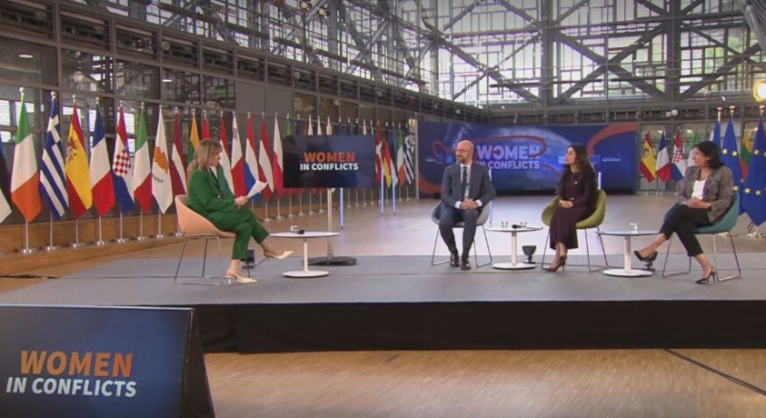 საქართველოს პრეზიდენტი ბრიუსელში კონფერენციაში „ქალები კონფლიქტებში“ მონაწილეობს