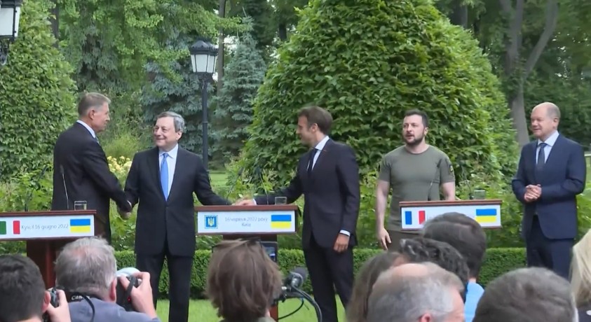 მარკრონი, შოლცი და დრაგი უკრაინის ევროპულ მისწრაფებას მხარს უჭერენ