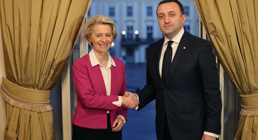 ირაკლი ღარიბაშვილი ევროკომისიის პრეზიდენტს ურსულა ფონ დერ ლაიენს შეხვდა