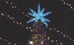 თბილისში ნაძვის ხე აანთეს, პარალელურად საპროტესტო აქცია გაიმართა