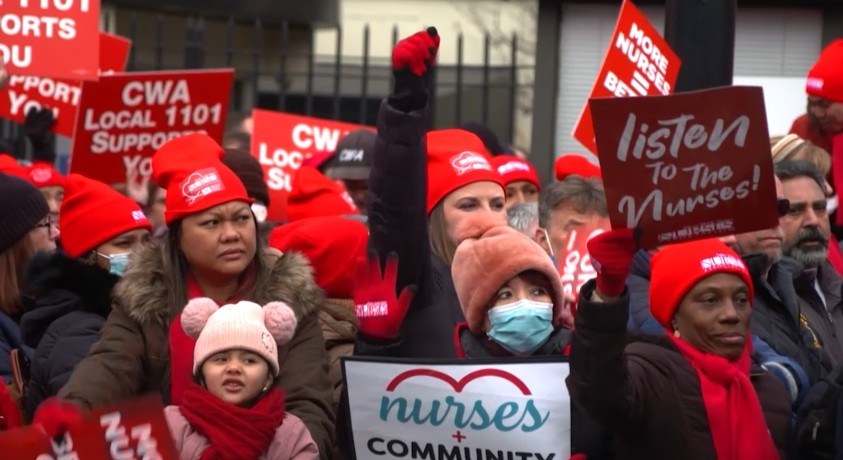 ნიუ-იორკის ორი მთავარი საავადმყოფოს ექთნები გაიფიცნენ