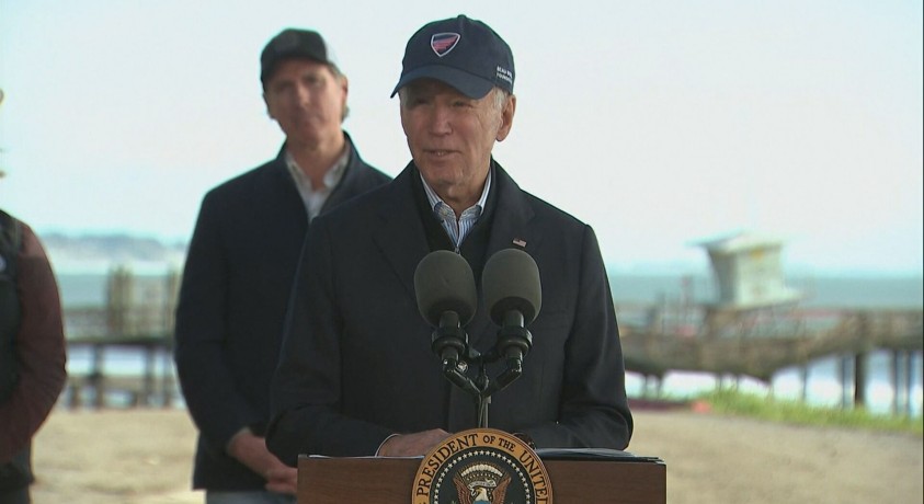 ჯო ბაიდენმა კალიფორნიაში სტიქიით დაზარალებულები მოინახულა