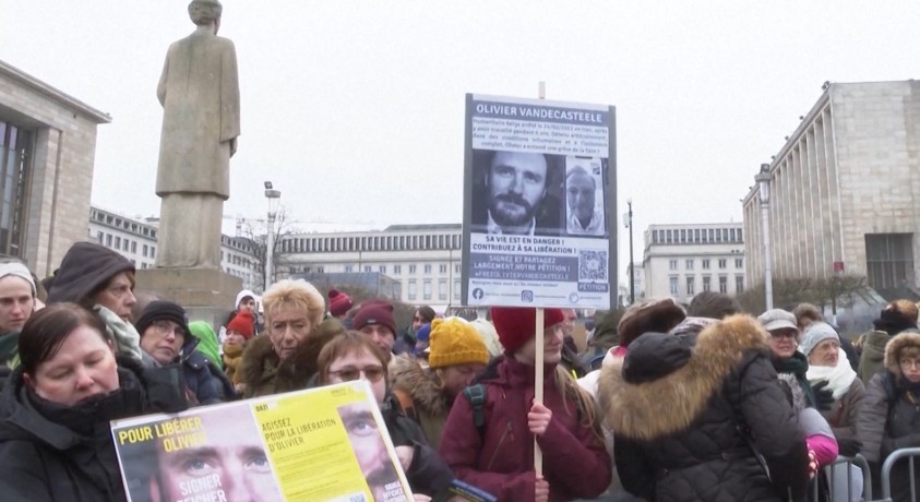ბრიუსელში ირანში დაკავებული ბელგიელის მხარდამჭერი აქცია გაიმართა