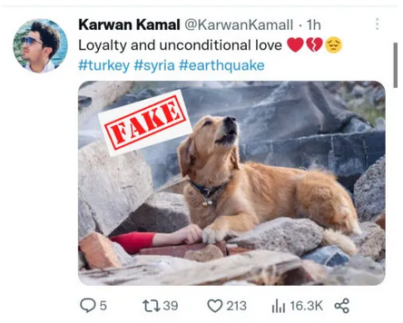 თურქეთში მომხდარი მიწისძვრის შესახებ გავრცელებული ყალბი ამბები