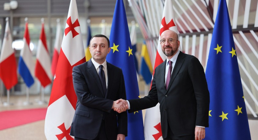 „ჩვენს შორის არსებული ურთიერთობები სულ უფრო ძლიერდება” – ირაკლი ღარიბაშვილი შარლ მიშელთან შეხვედრაზე