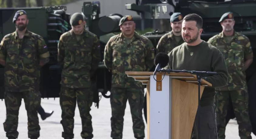 ზელენსკიმ ჰააგაში პუტინის პასუხისგებაში მიცემა მოითხოვა