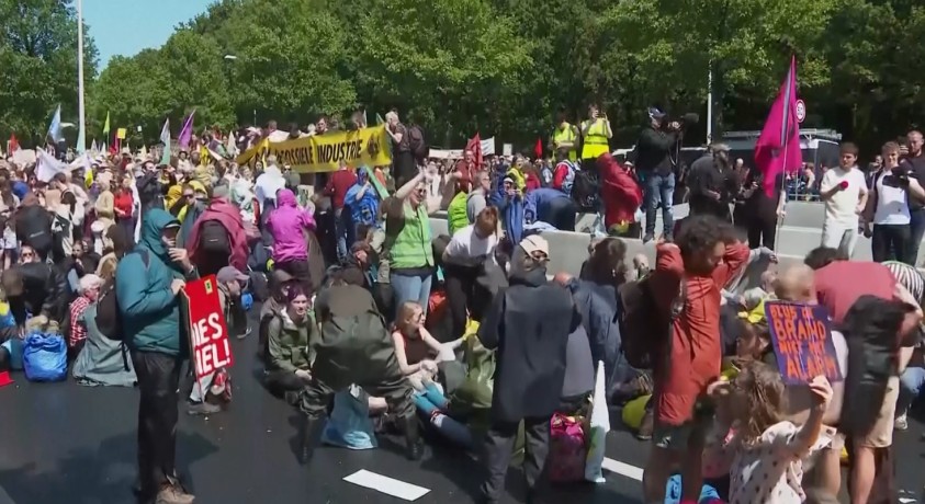 გარემოსდამცველთა პროტესტი ნიდერლანდებში