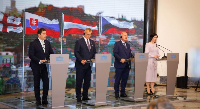 სამი ქვეყნის პარლამენტის თავმჯდომარის ორდღიანი ვიზიტი საქართველოში