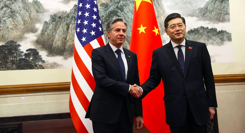 ენტონი ბლინკენი ჩინეთის საგარეო საქმეთა მინისტრს ცინ განს შეხვდა