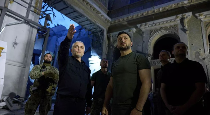 ზელენსკი ოდესაში რუსეთის თავდასხმების შედეგად მიყენებულ ზარალს გაეცნო
