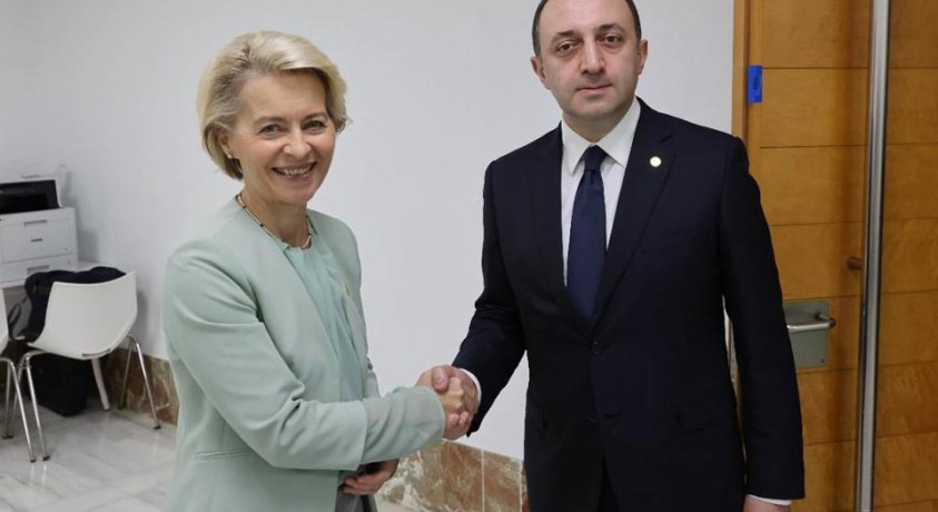 ირაკლი ღარიბაშვილი ურსულა ფონ დერ ლაიენს ესპანეთში შეხვდა