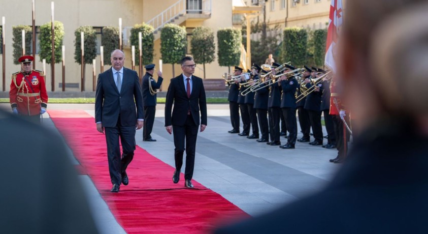 საქართველოს ოფიციალური ვიზიტით სლოვენიის რესპუბლიკის თავდაცვის მინისტრი მარიან შარეცი ეწვია