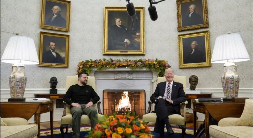 ვოლოდიმირ ზელენსკი თეთრ სახლში ჯო ბაიდენს შეხვდა
