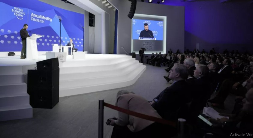 ზელენსკი დავოსში უკრაინისთვის გაყინული რუსული აქტივების გადაცემას ითხოვს