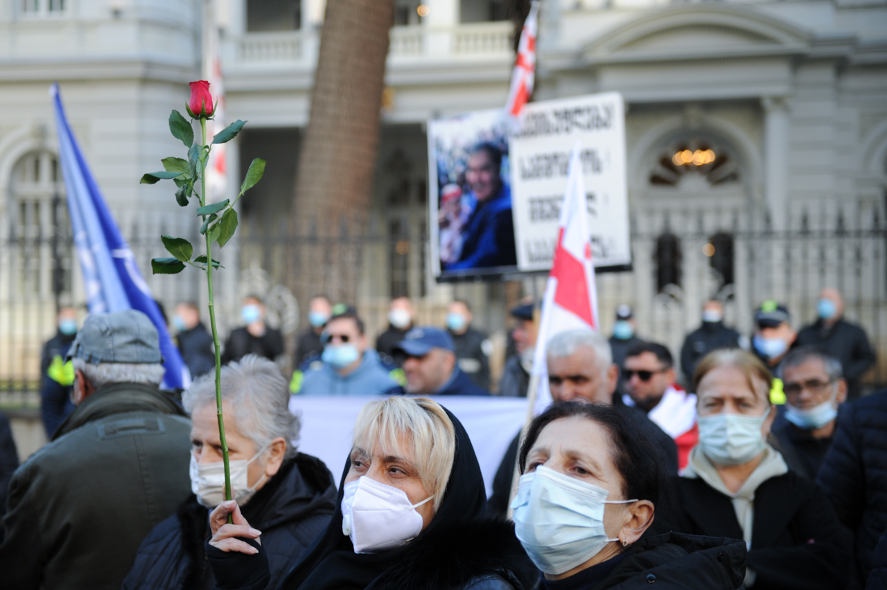 სააკაშვილი აქცია ზურაბიშვილი შეწყალება