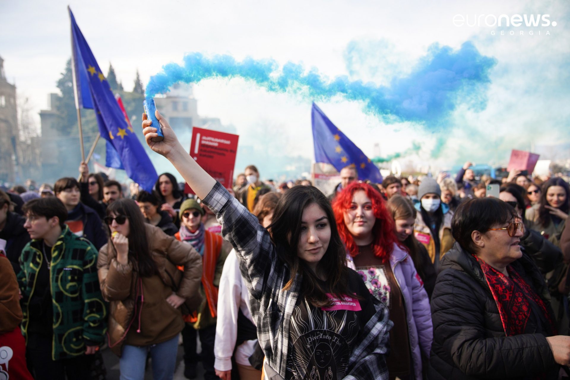 პროტესტი რუსთაველზე