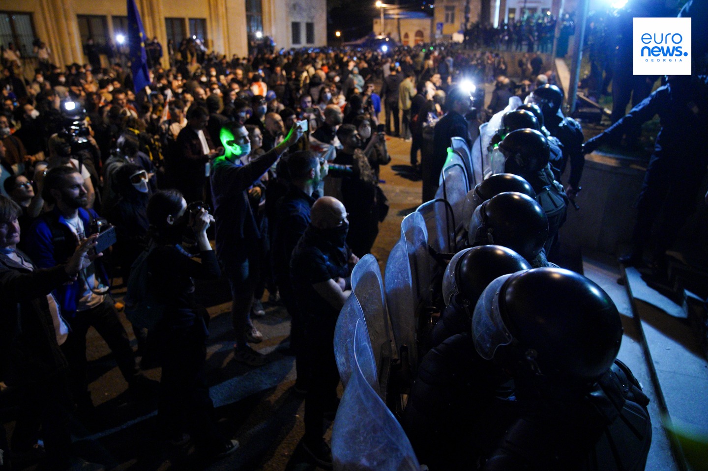 საპროტესტო აქცია რუსთაველზე