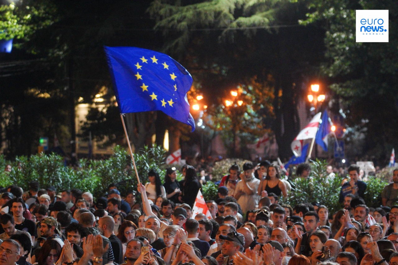 ევროკავშირისა და საქართველოს დროშები
