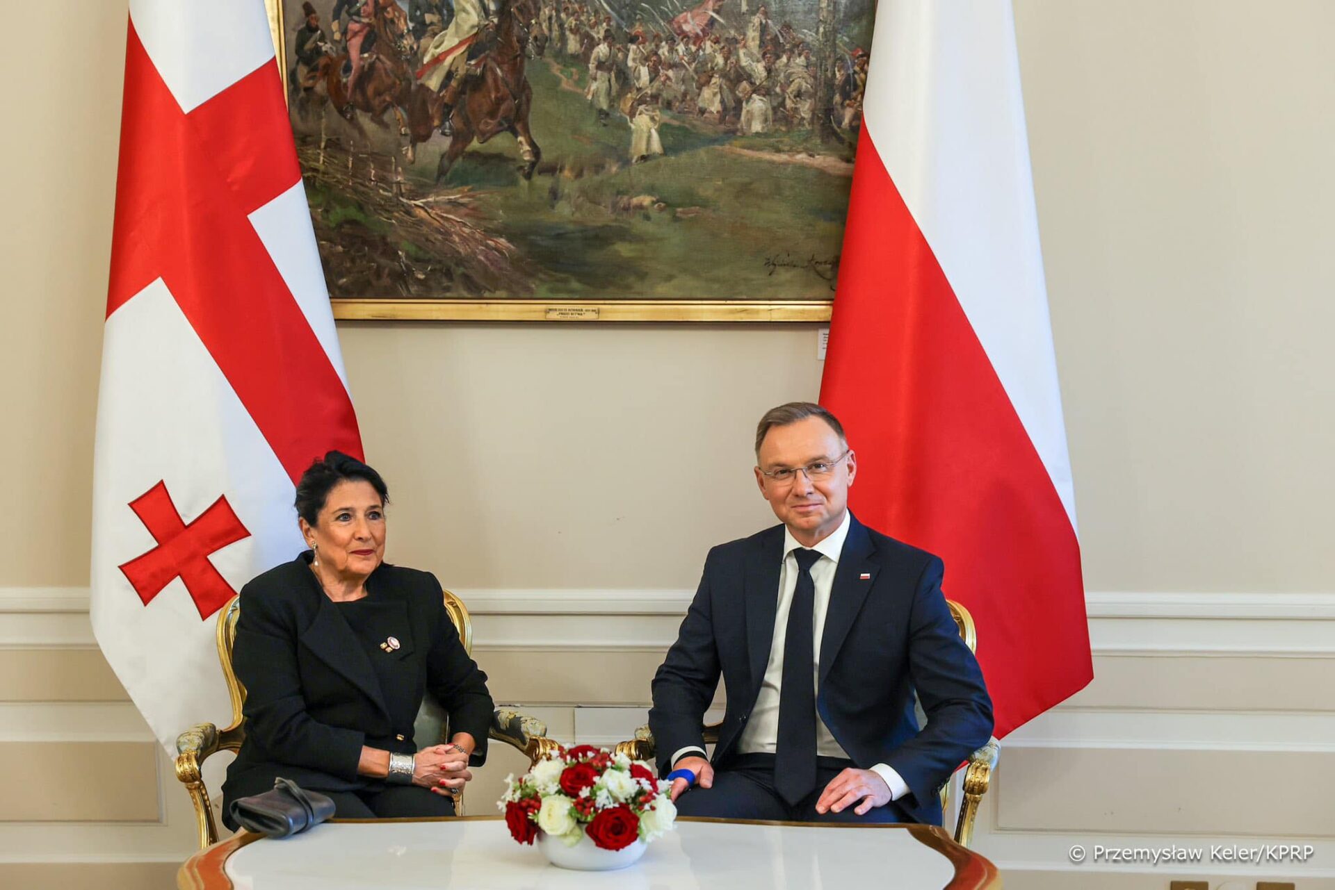 სალომე ზურაბიშილი და ანჟეი დუდა - ფეისბუკგვერდი